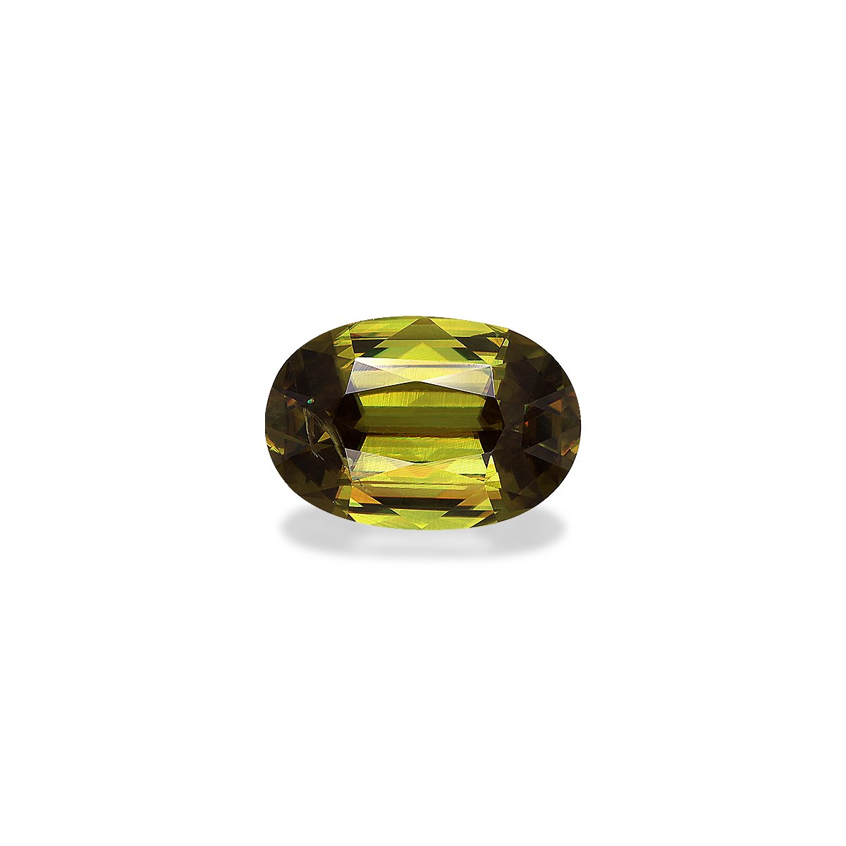 corn yellow sphene, 4.19ct oval cut — main view