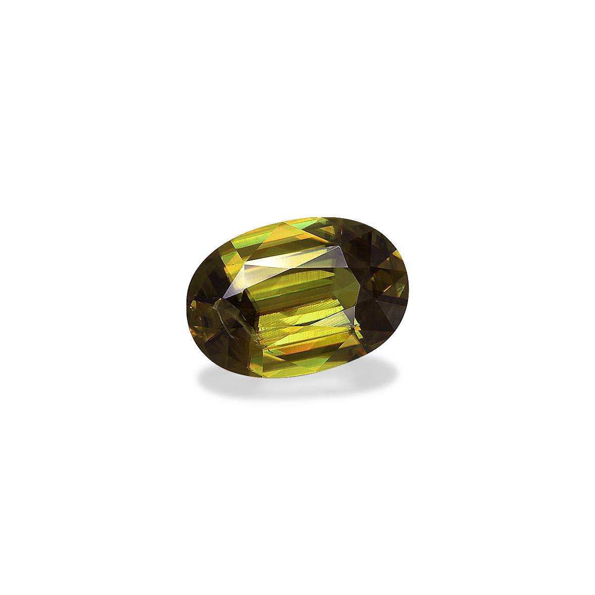 corn yellow sphene, 4.19ct oval cut — view 3