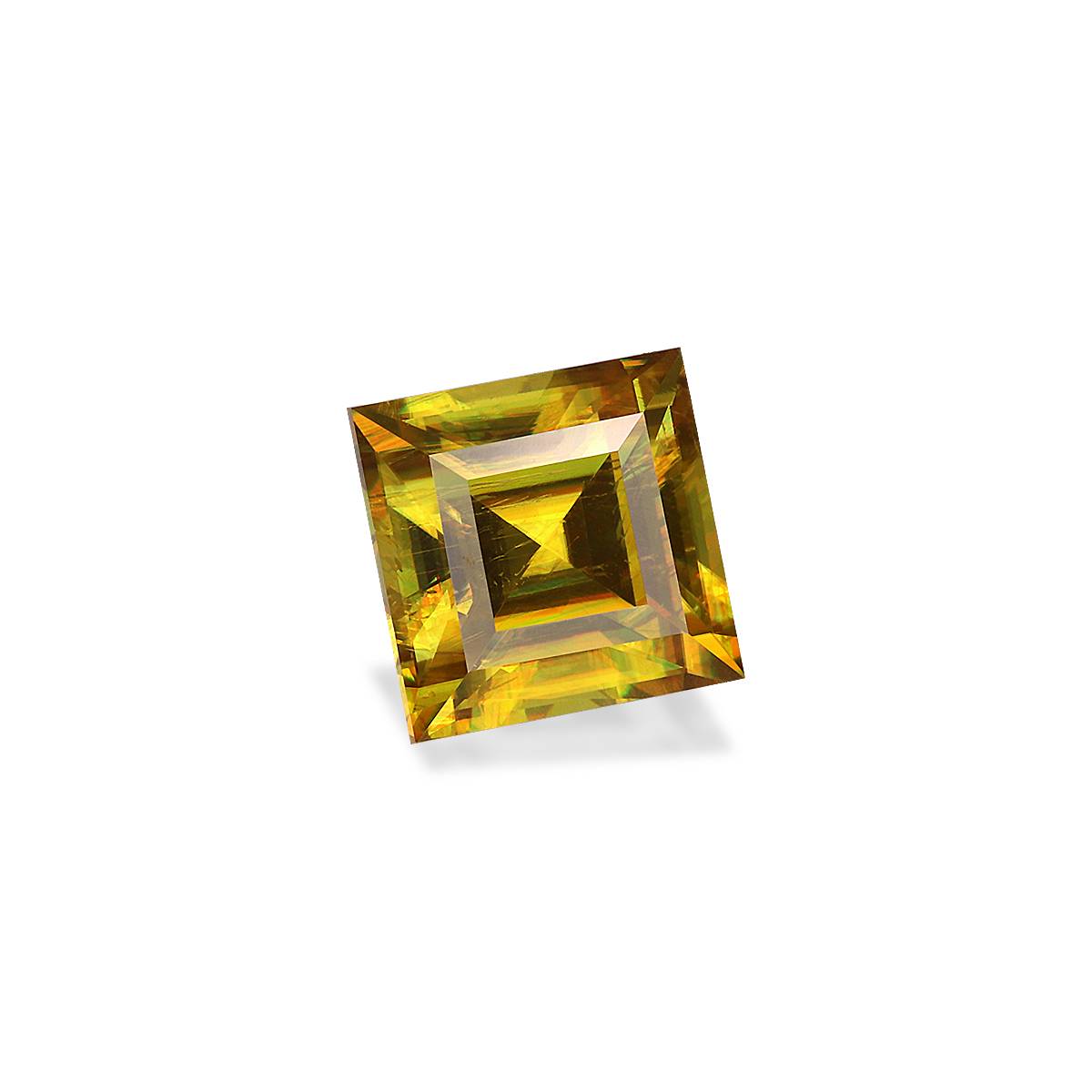yellow sphene, 1.57ct square cut — view 3