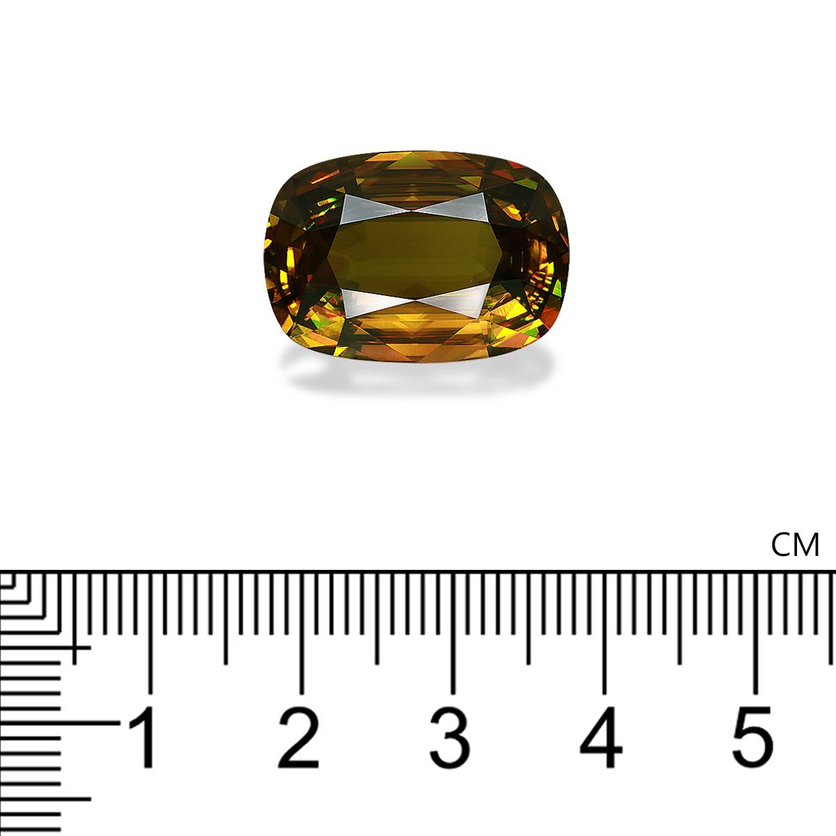 peanut brown sphene, 16.52ct cushion cut — view 4