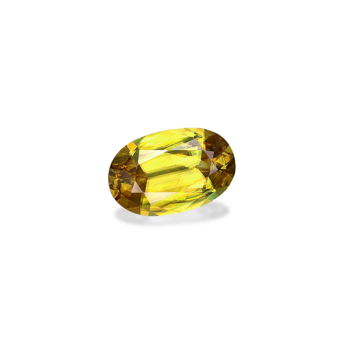 yellow sphene, 3.79ct oval cut — view 3
