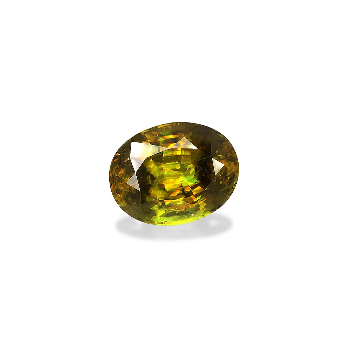 green sphene, 12.55ct oval cut — view 3