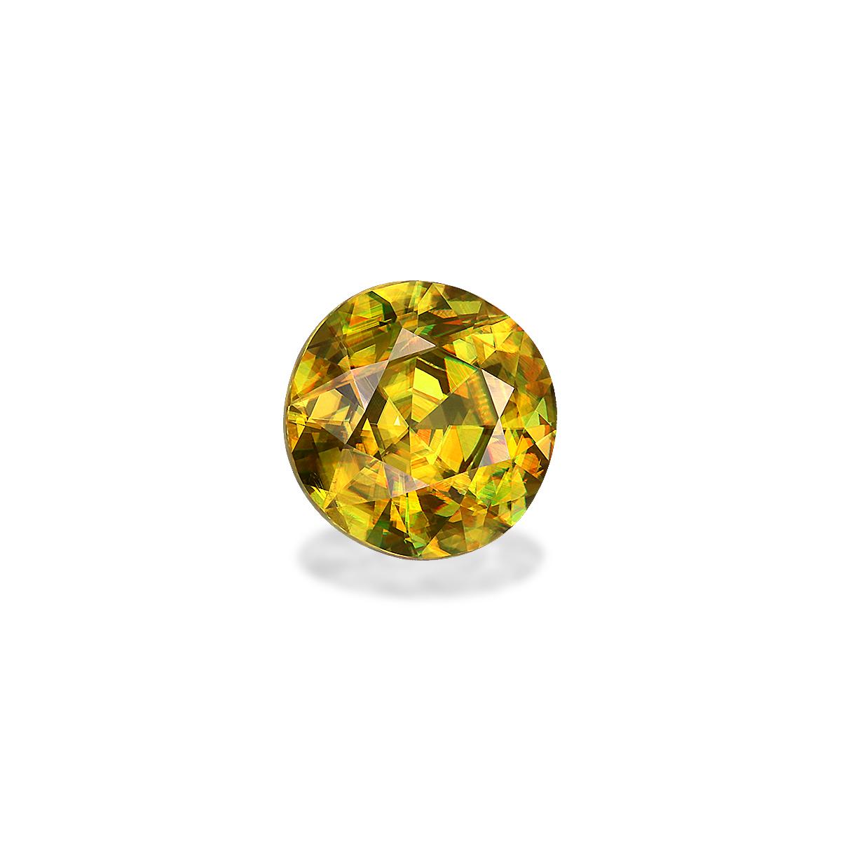 yellow sphene, 3.27ct round cut — view 3