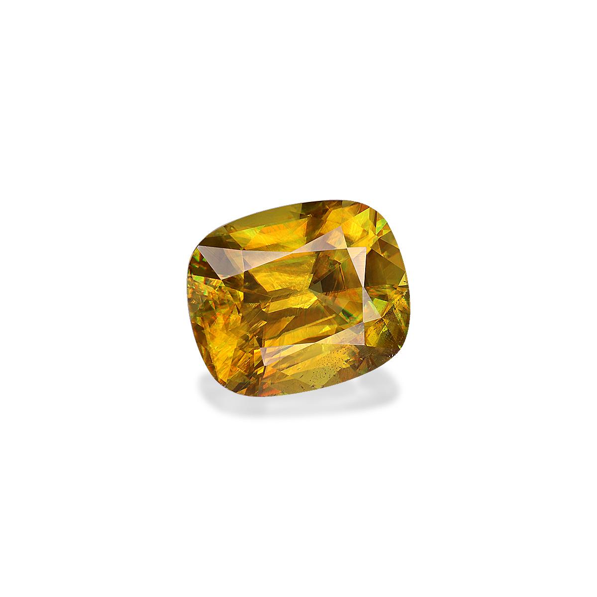 yellow sphene, 4.62ct cushion cut — view 3