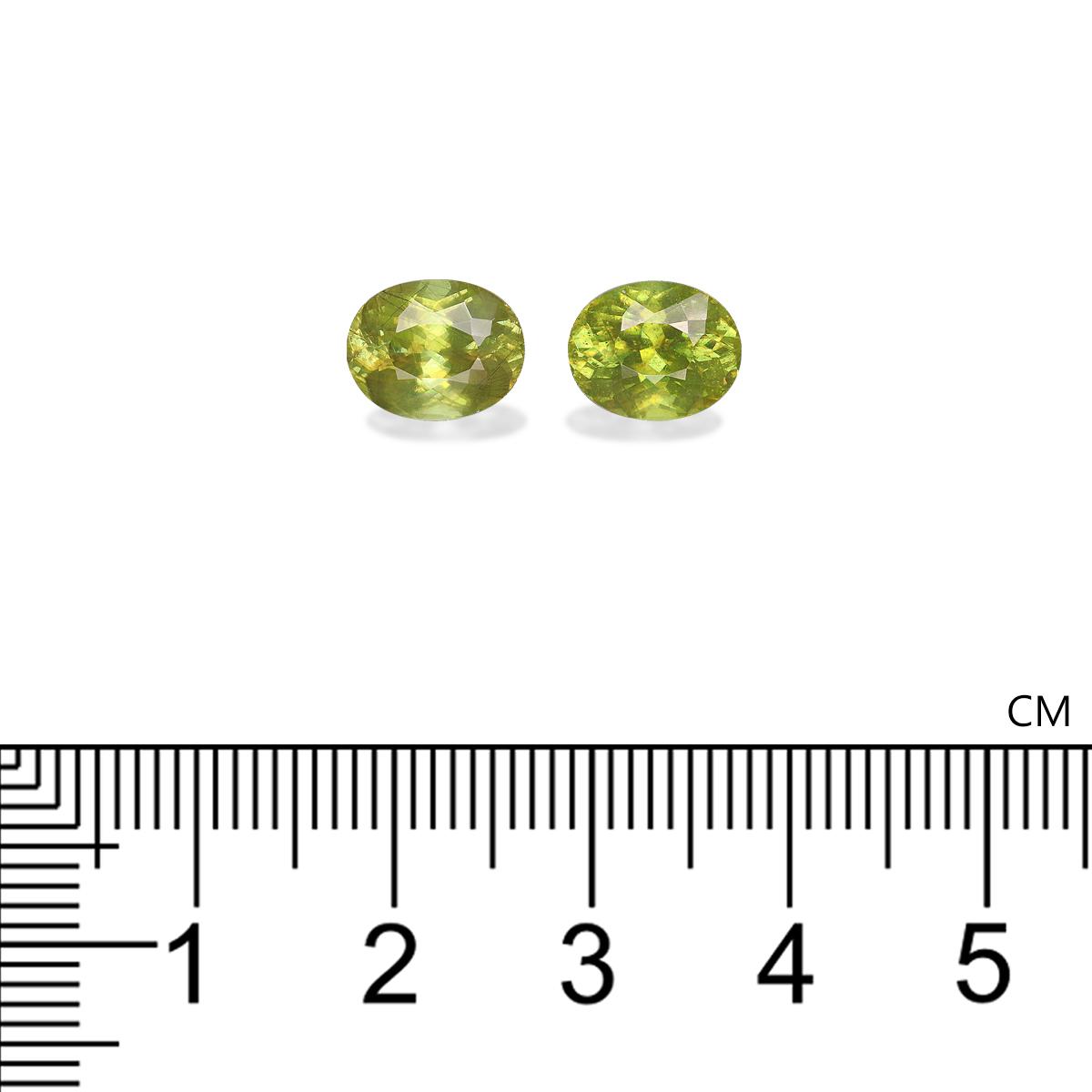 green sphene, 4.57ct oval cut — view 4