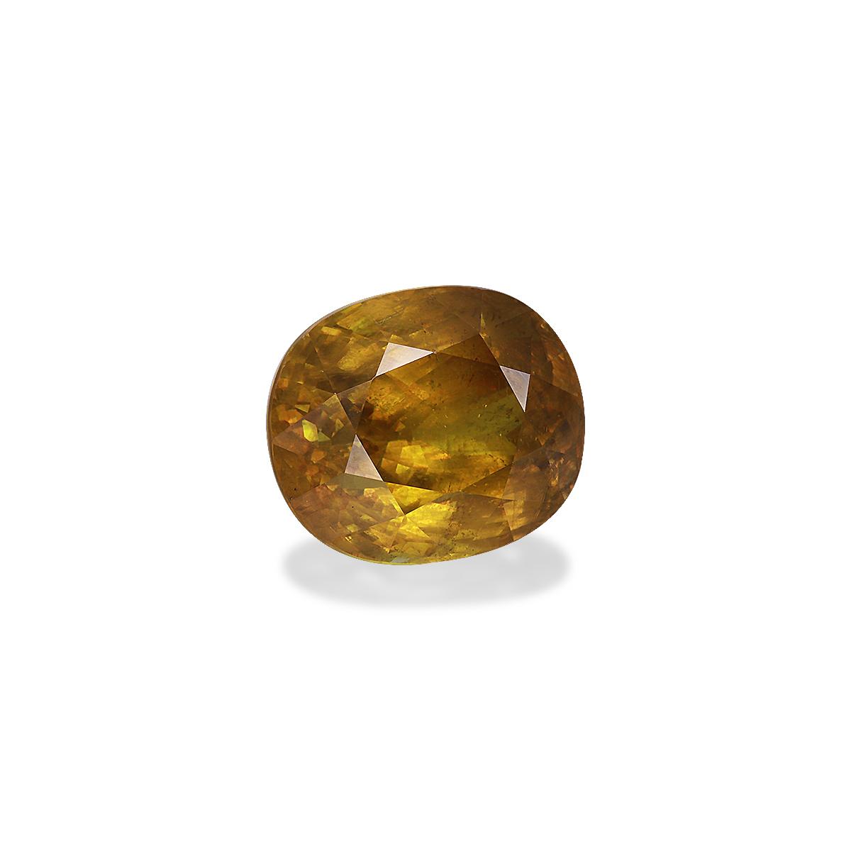 corn yellow sphene, 20.61ct oval cut — view 3