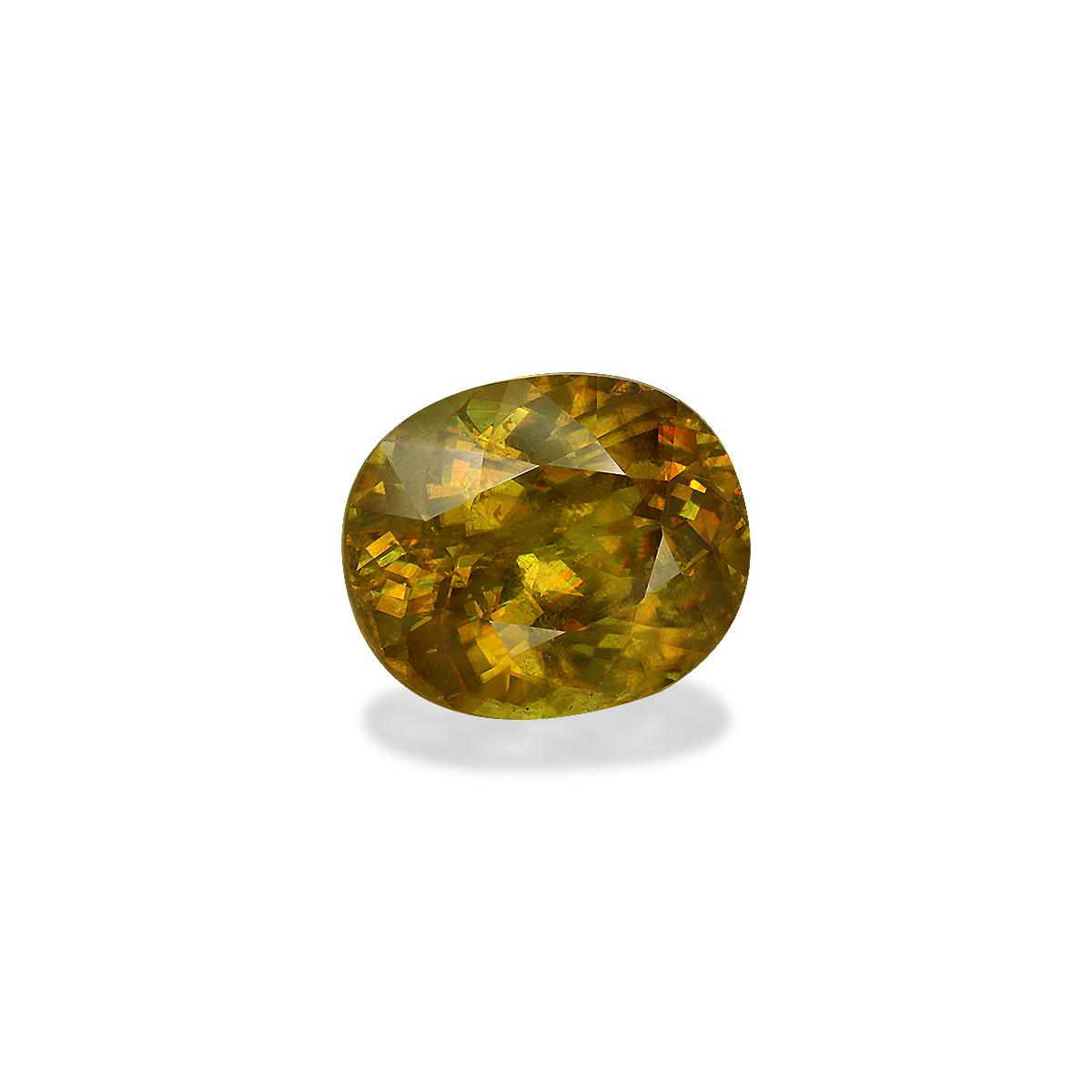 yellow sphene, 14.66ct oval cut — view 3