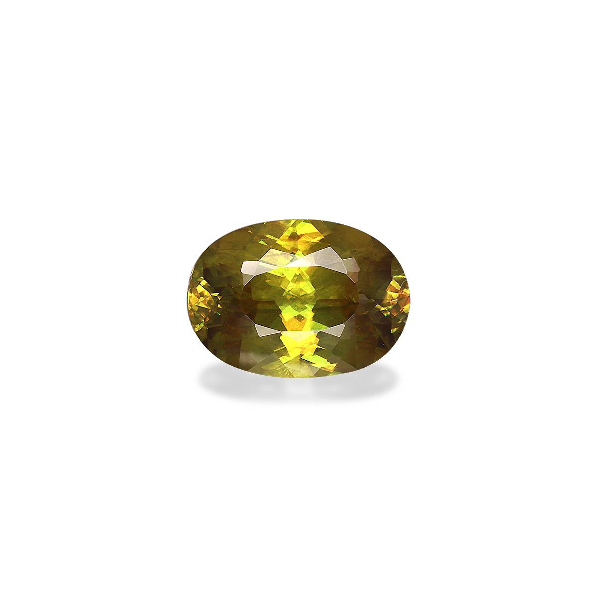 yellow sphene, 5.42ct oval cut — main view