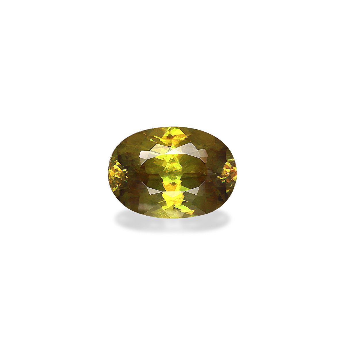 yellow sphene, 5.42ct oval cut — main view