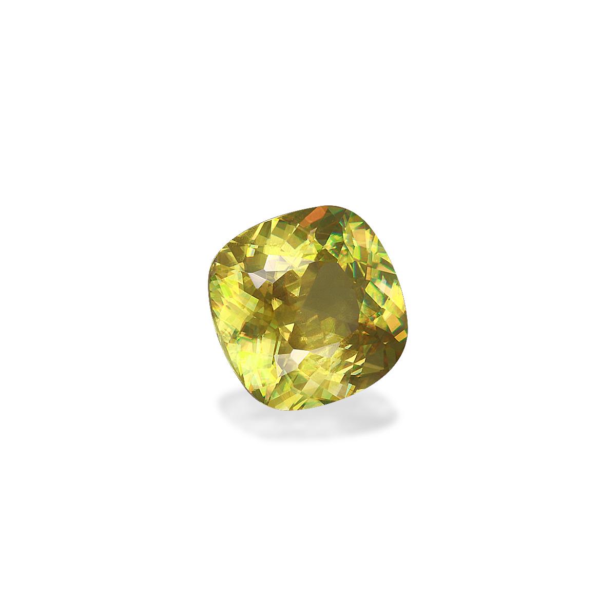 yellow sphene, 3.8ct cushion cut — view 3