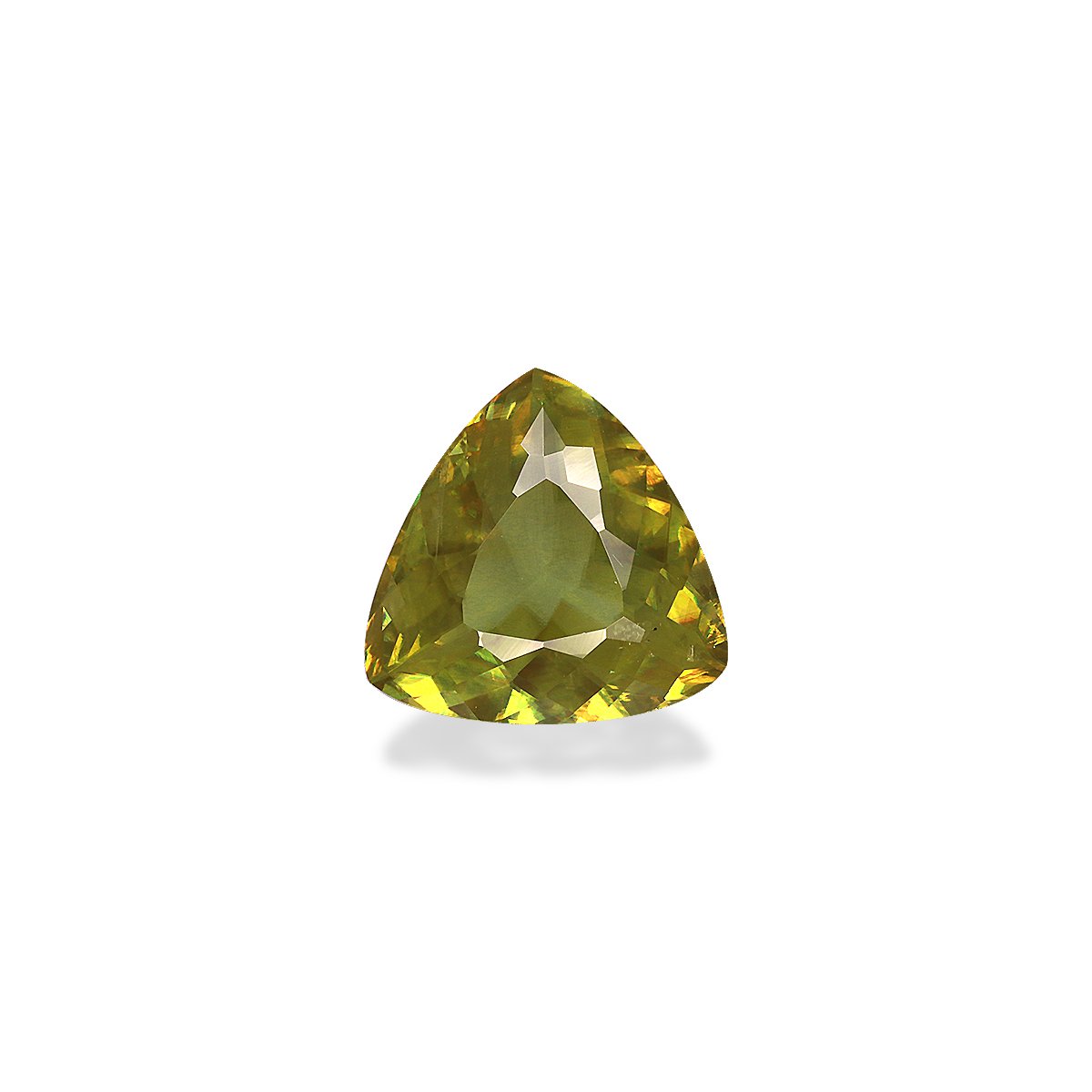 green sphene, 4.69ct trilliant cut — main view