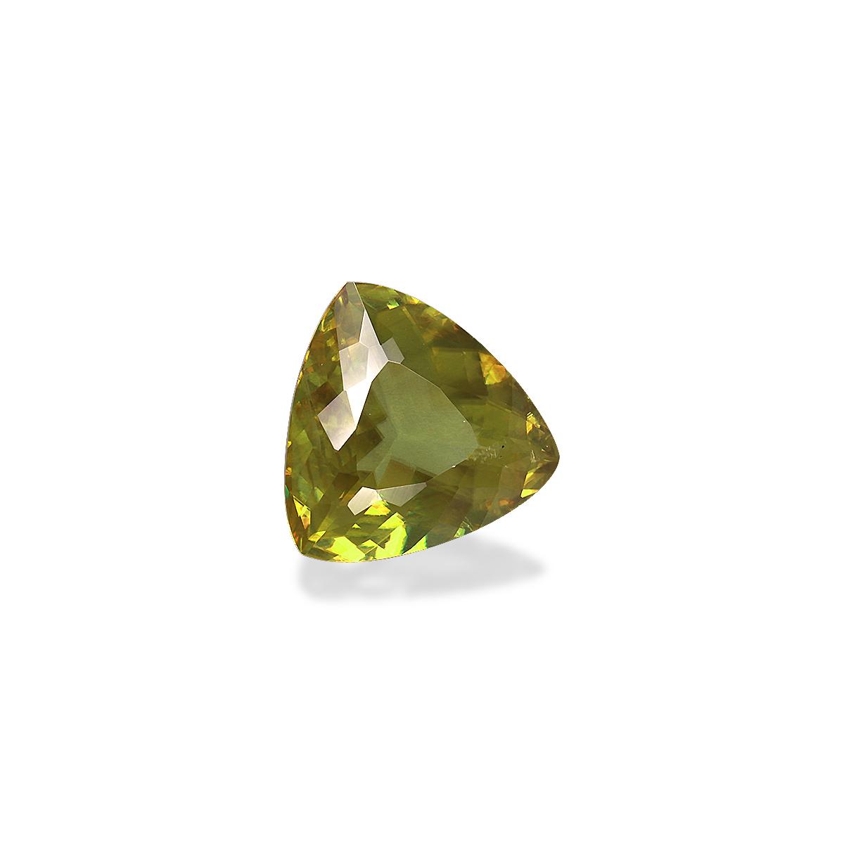 green sphene, 4.69ct trilliant cut — view 3
