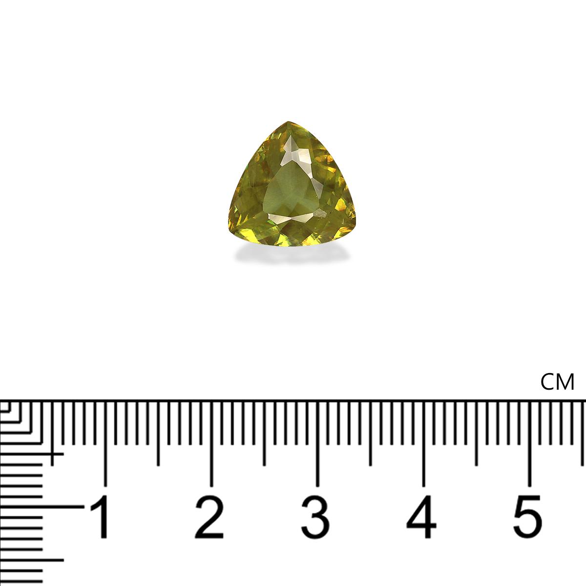 green sphene, 4.69ct trilliant cut — view 4