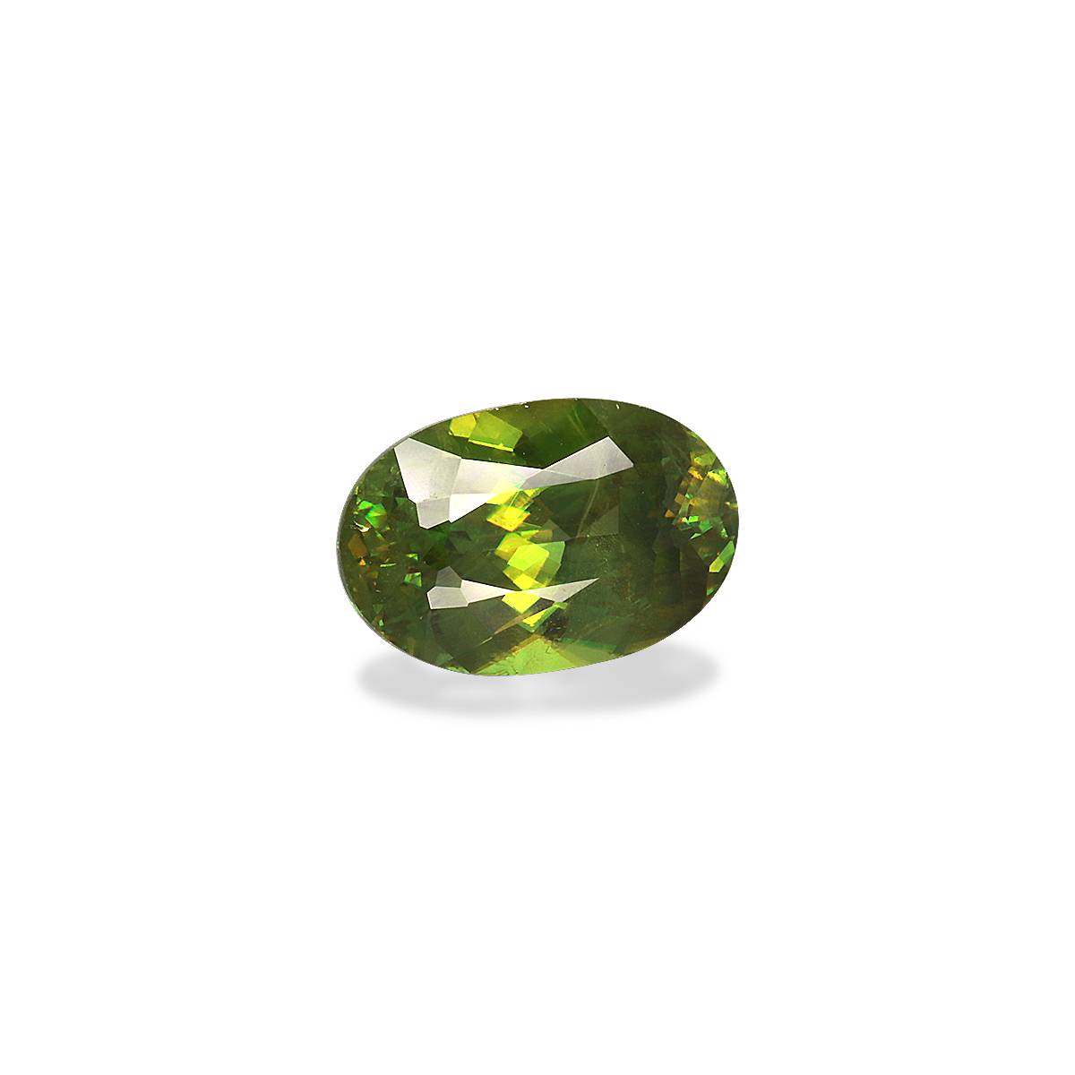 green sphene, 3.2ct oval cut — view 3