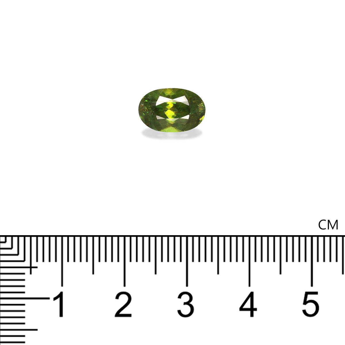 green sphene, 3.2ct oval cut — view 4