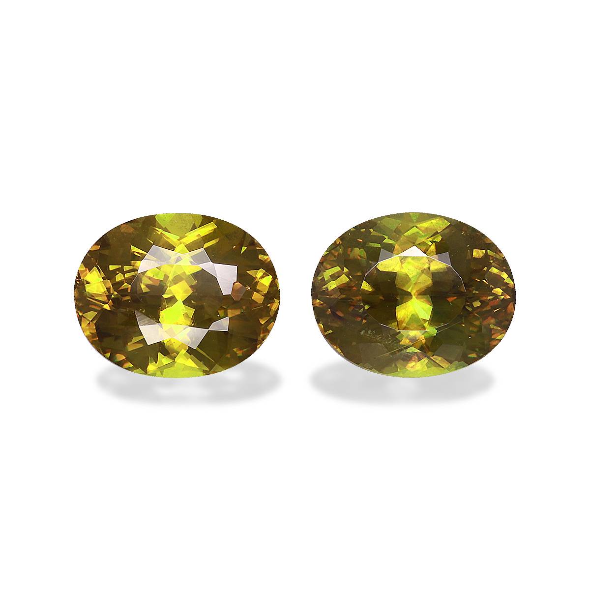 lime green sphene, 6.79ct oval cut — main view