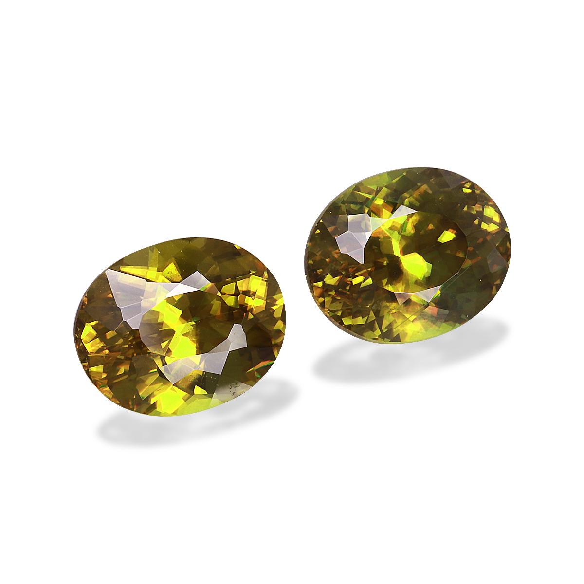 lime green sphene, 6.79ct oval cut — view 3