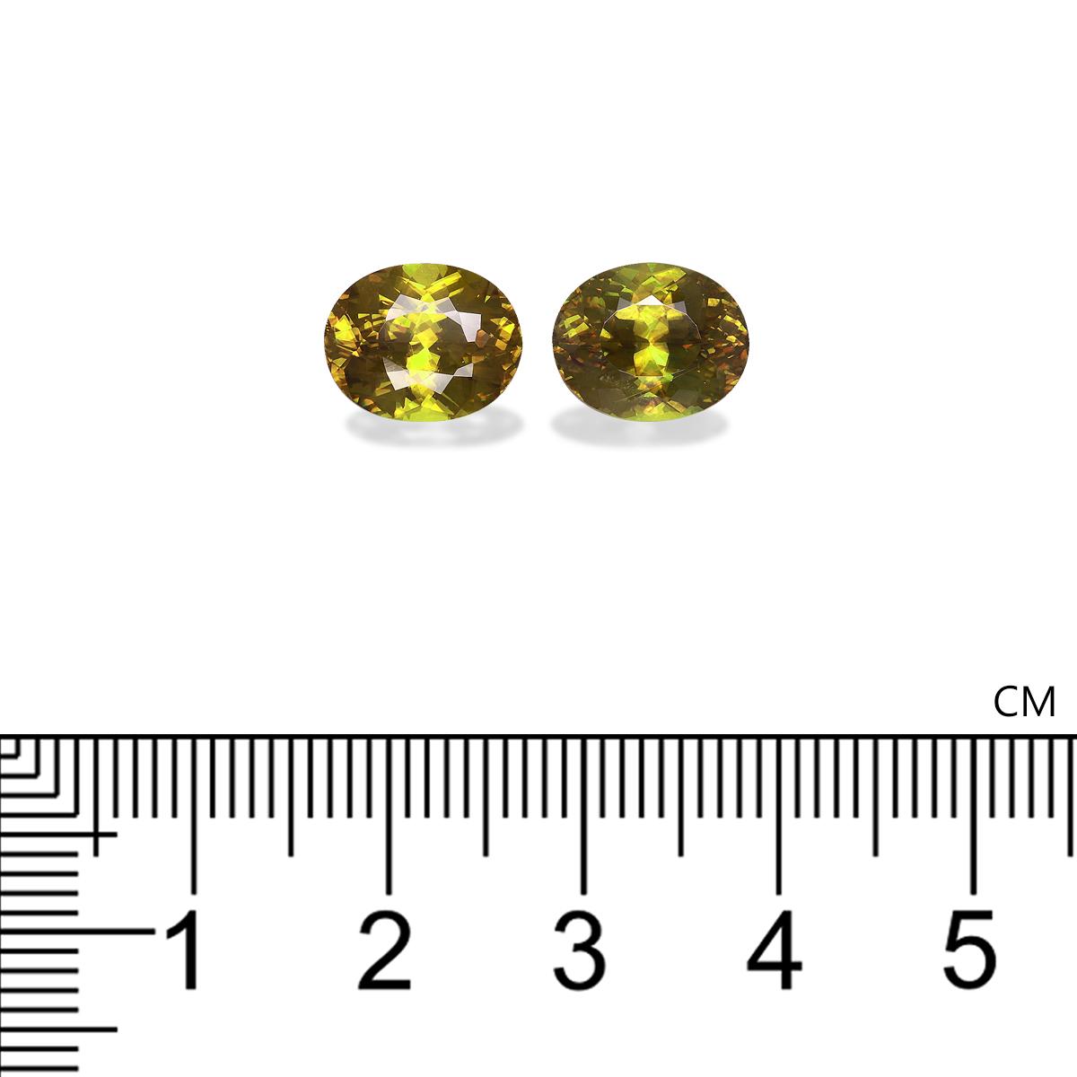 lime green sphene, 6.79ct oval cut — view 4
