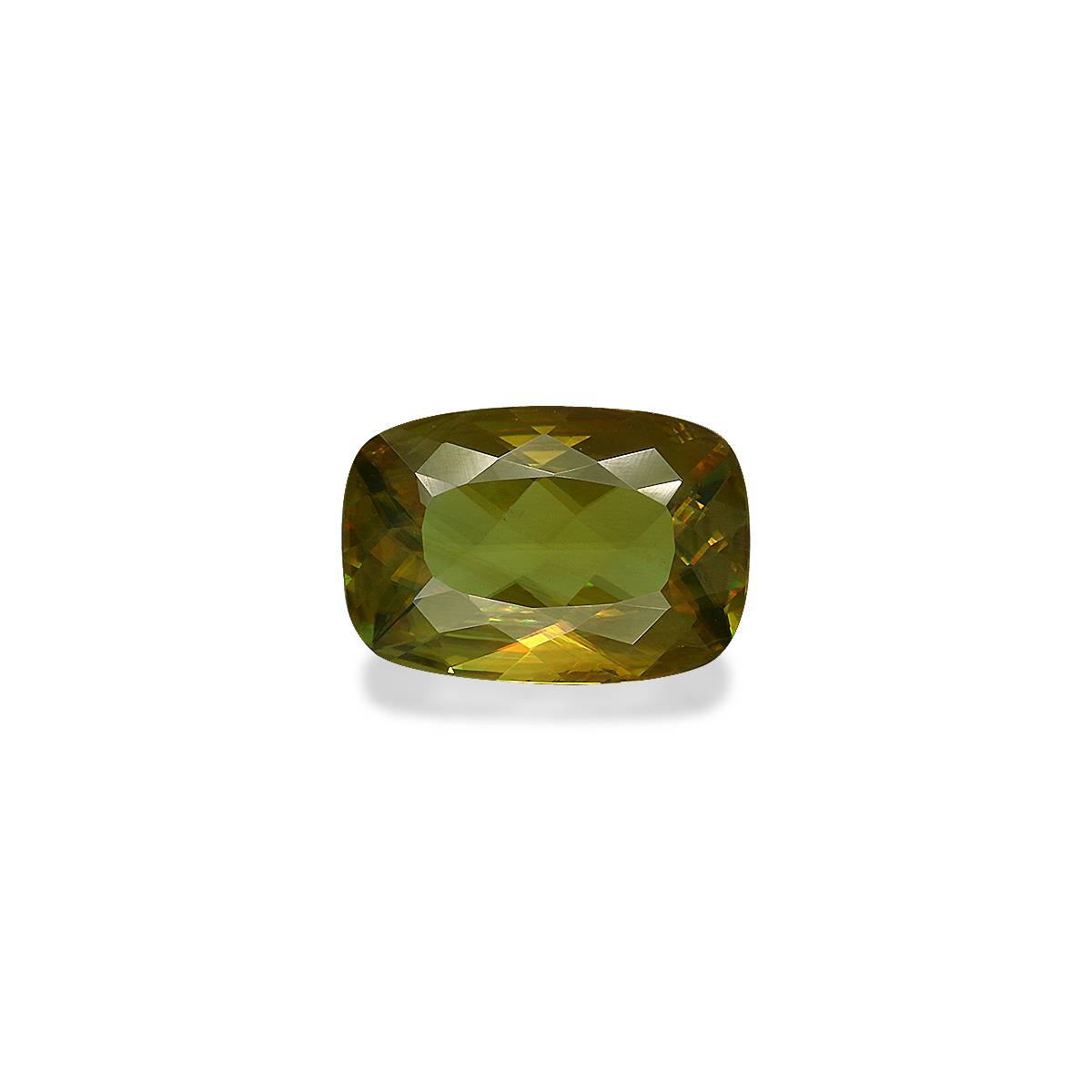 lemon yellow sphene, 3.95ct cushion cut — main view