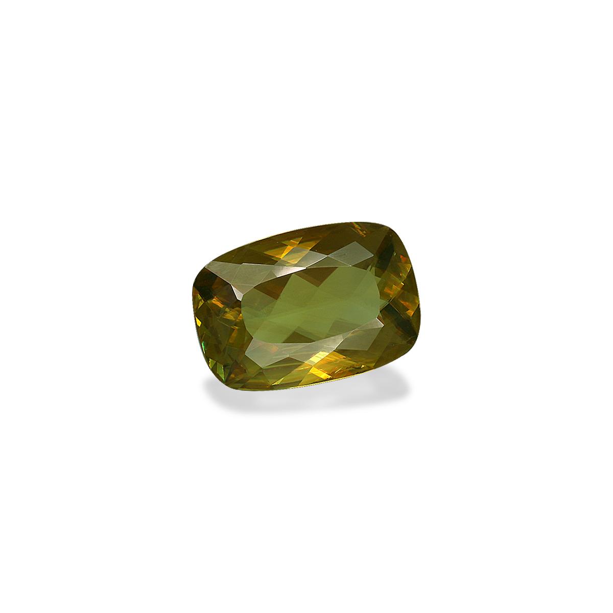 lemon yellow sphene, 3.95ct cushion cut — view 3