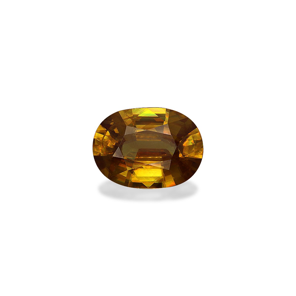corn yellow sphene, 10.02ct oval cut — main view