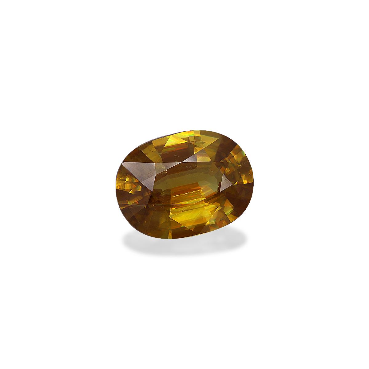 corn yellow sphene, 10.02ct oval cut — view 3