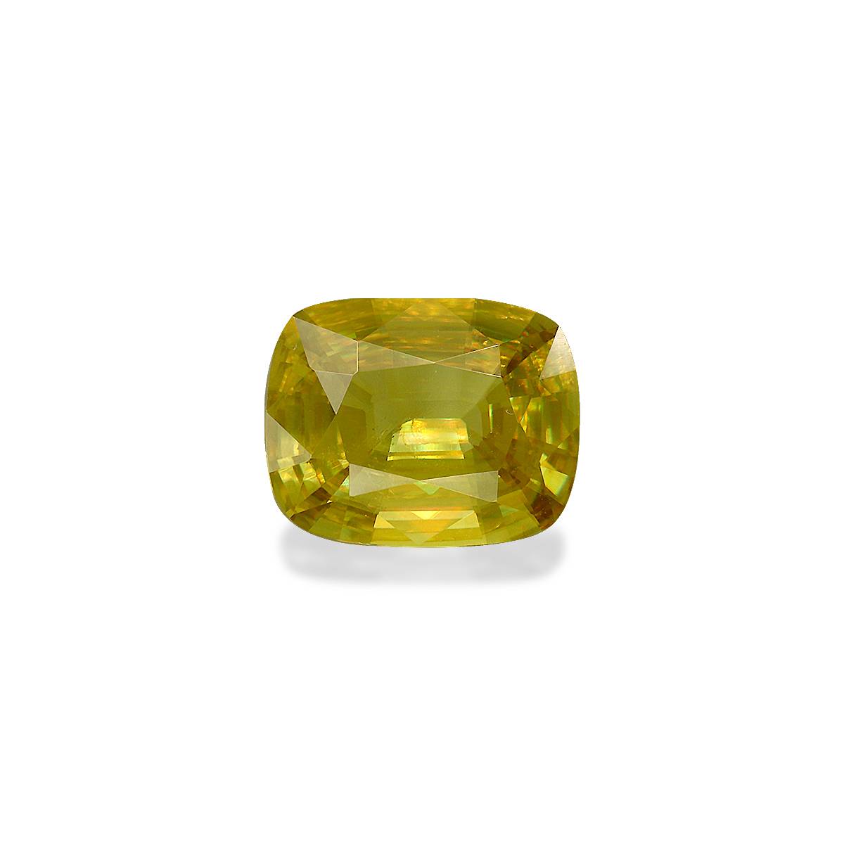 lemon yellow sphene, 2.98ct cushion cut — main view