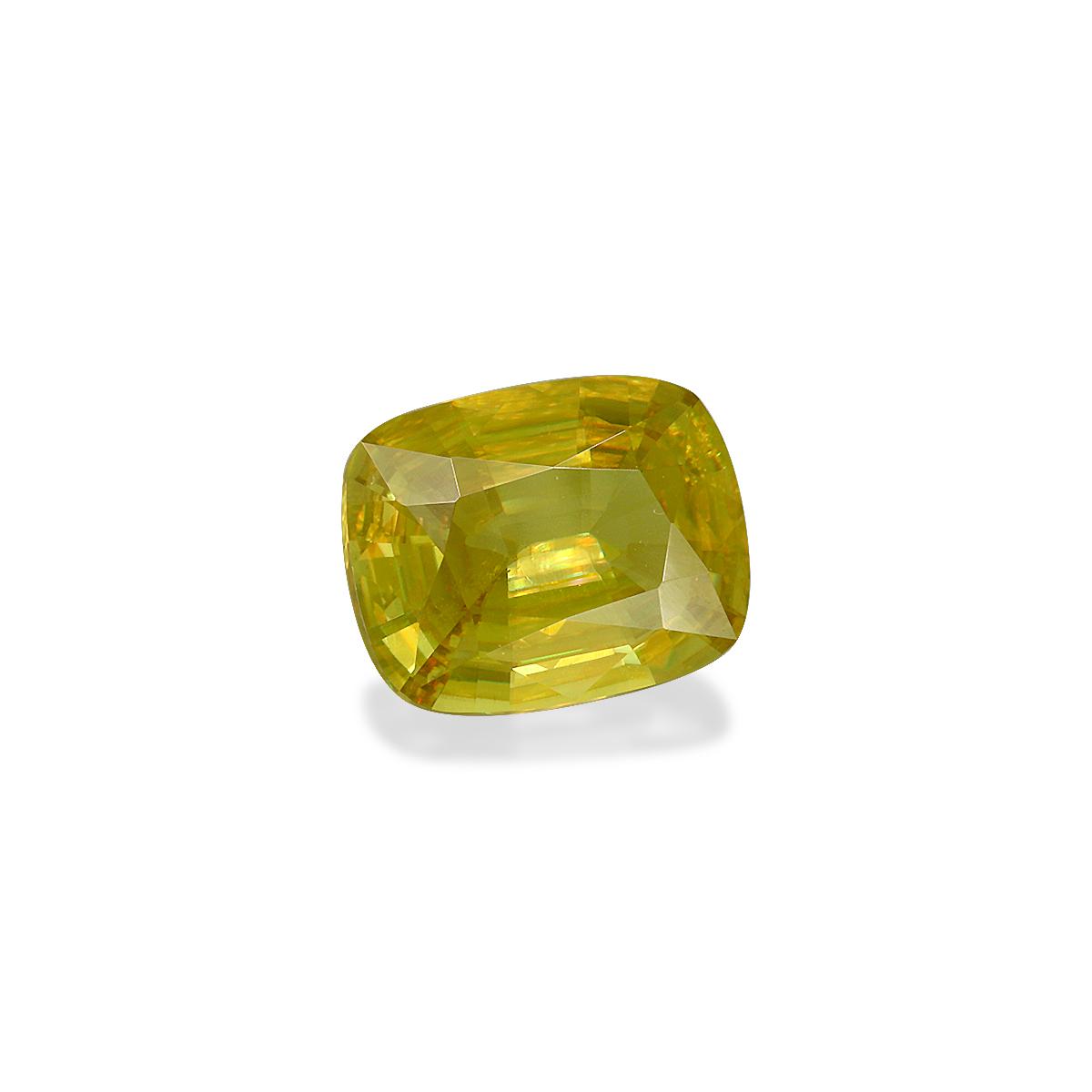 lemon yellow sphene, 2.98ct cushion cut — view 3