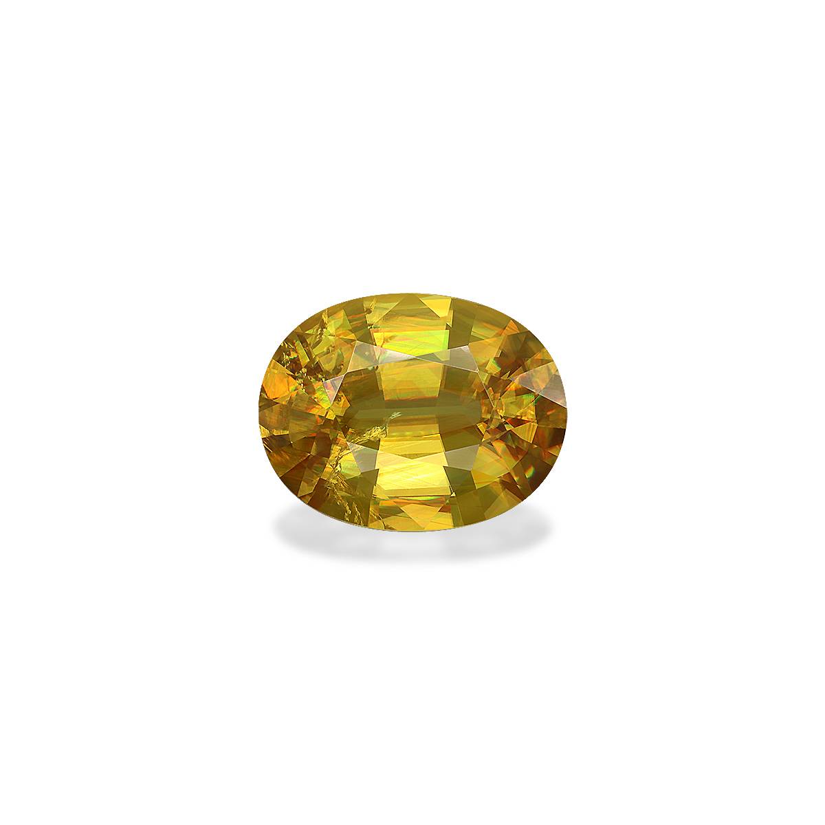 lemon yellow sphene, 17.27ct oval cut — main view