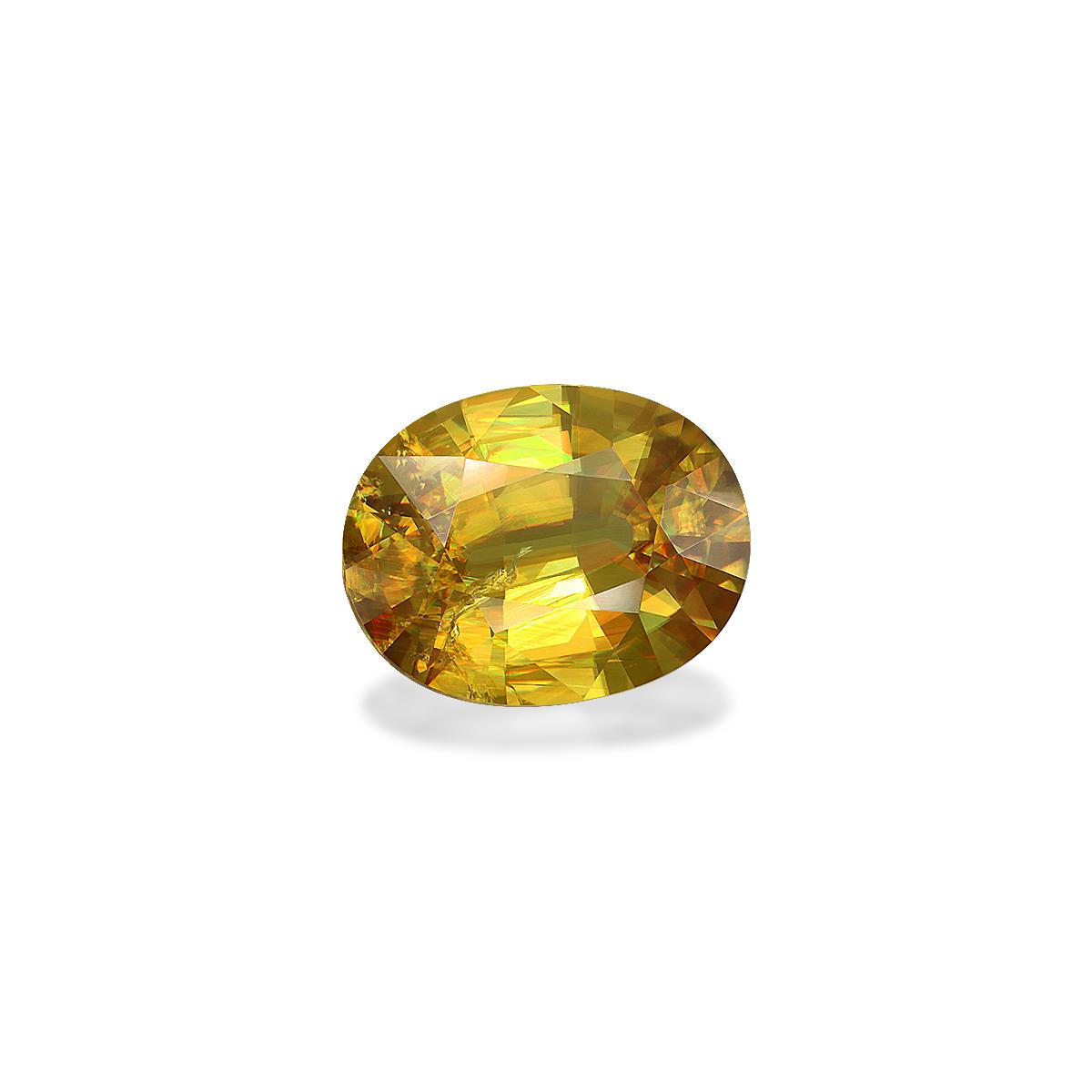 lemon yellow sphene, 17.27ct oval cut — view 3