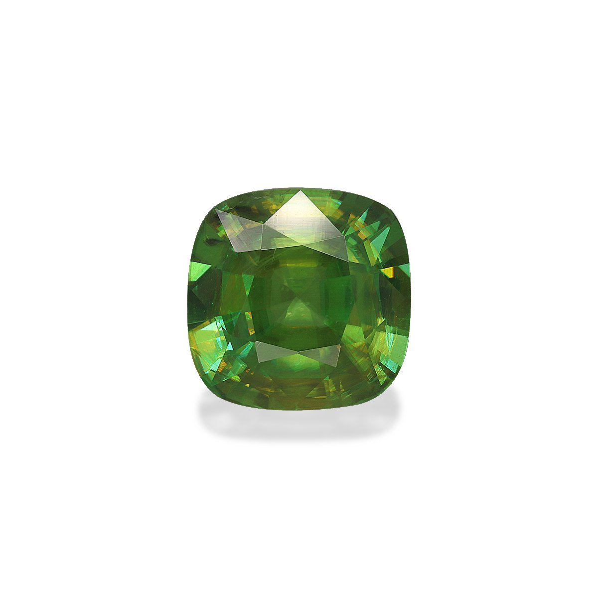 green sphene, 5.51ct cushion cut — main view