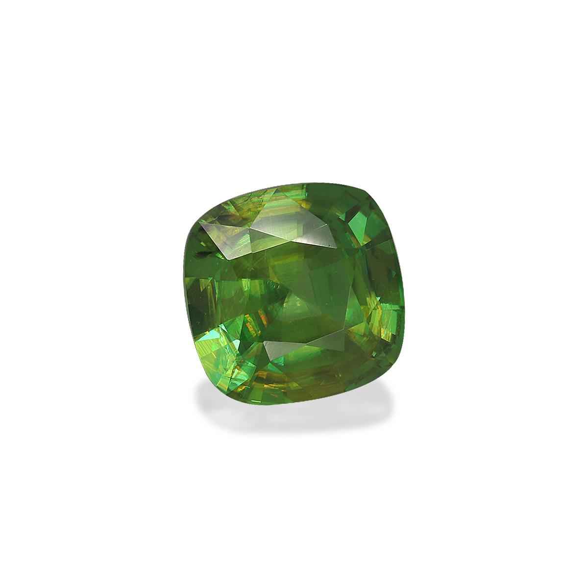 green sphene, 5.51ct cushion cut — view 3