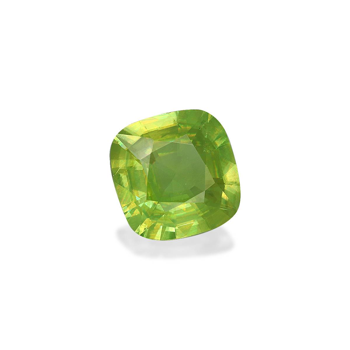 green sphene, 4.28ct cushion cut — view 3