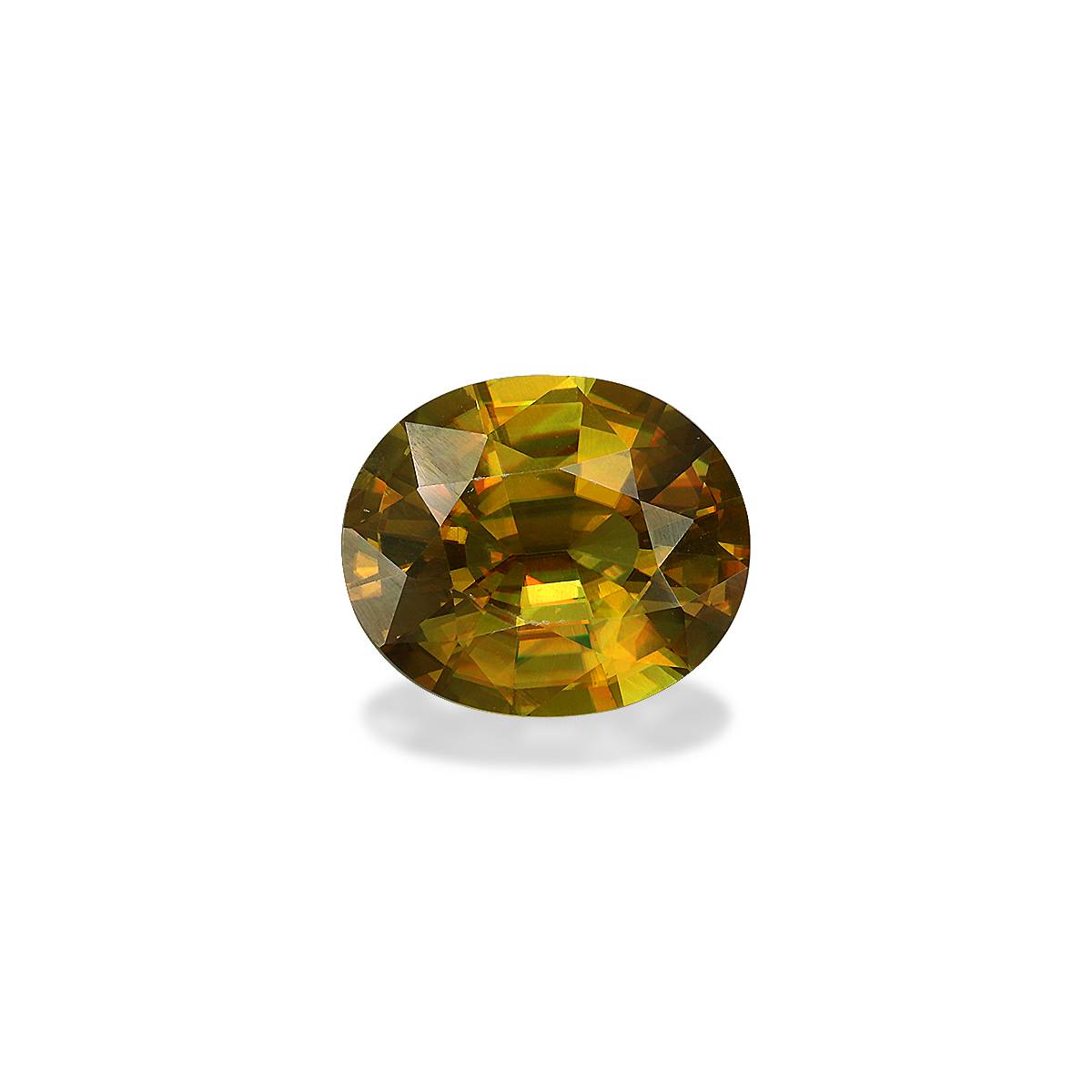 yellow sphene, 5.24ct oval cut — main view