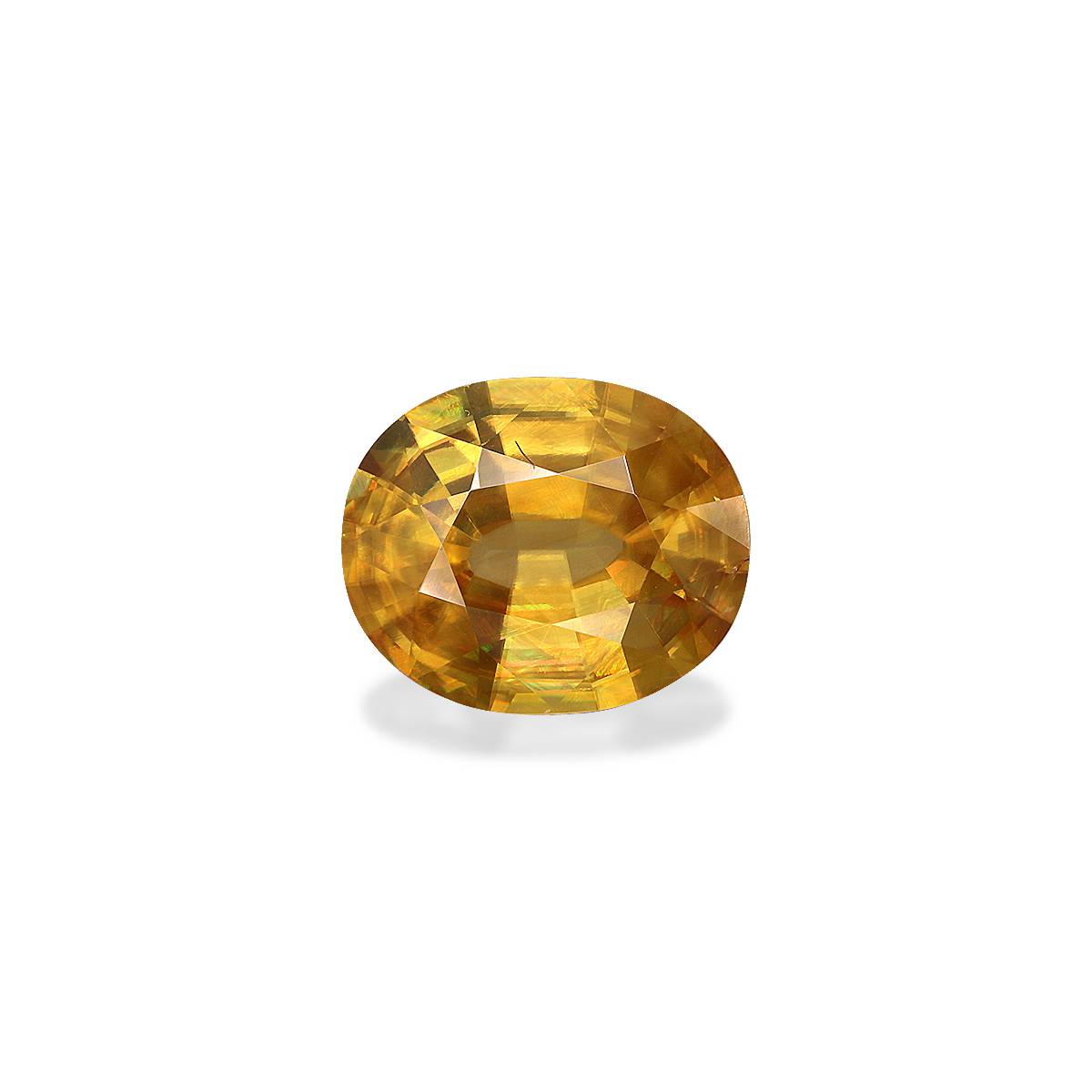 lemon yellow sphene, 5.12ct oval cut — main view