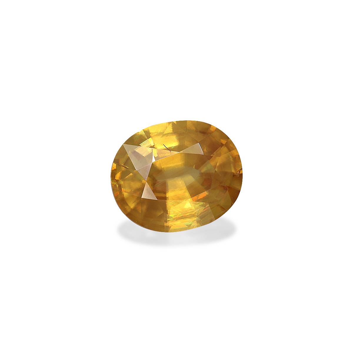 lemon yellow sphene, 5.12ct oval cut — view 3