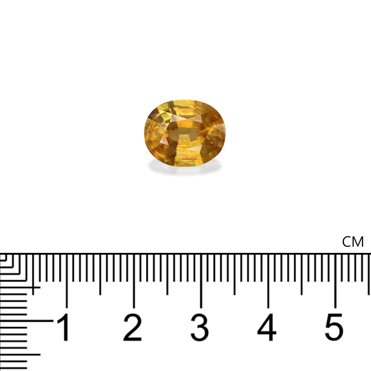 lemon yellow sphene, 5.12ct oval cut — view 4