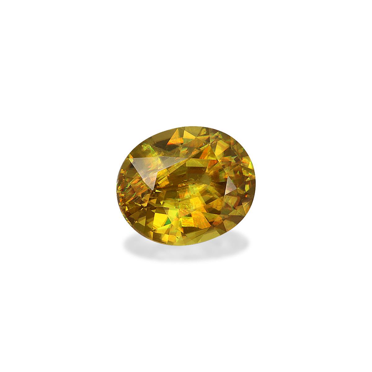 yellow sphene, 4.4ct oval cut — view 3