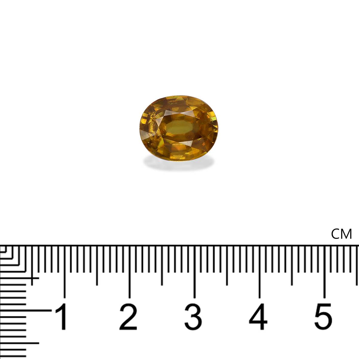 yellow sphene, 4.63ct oval cut — view 4
