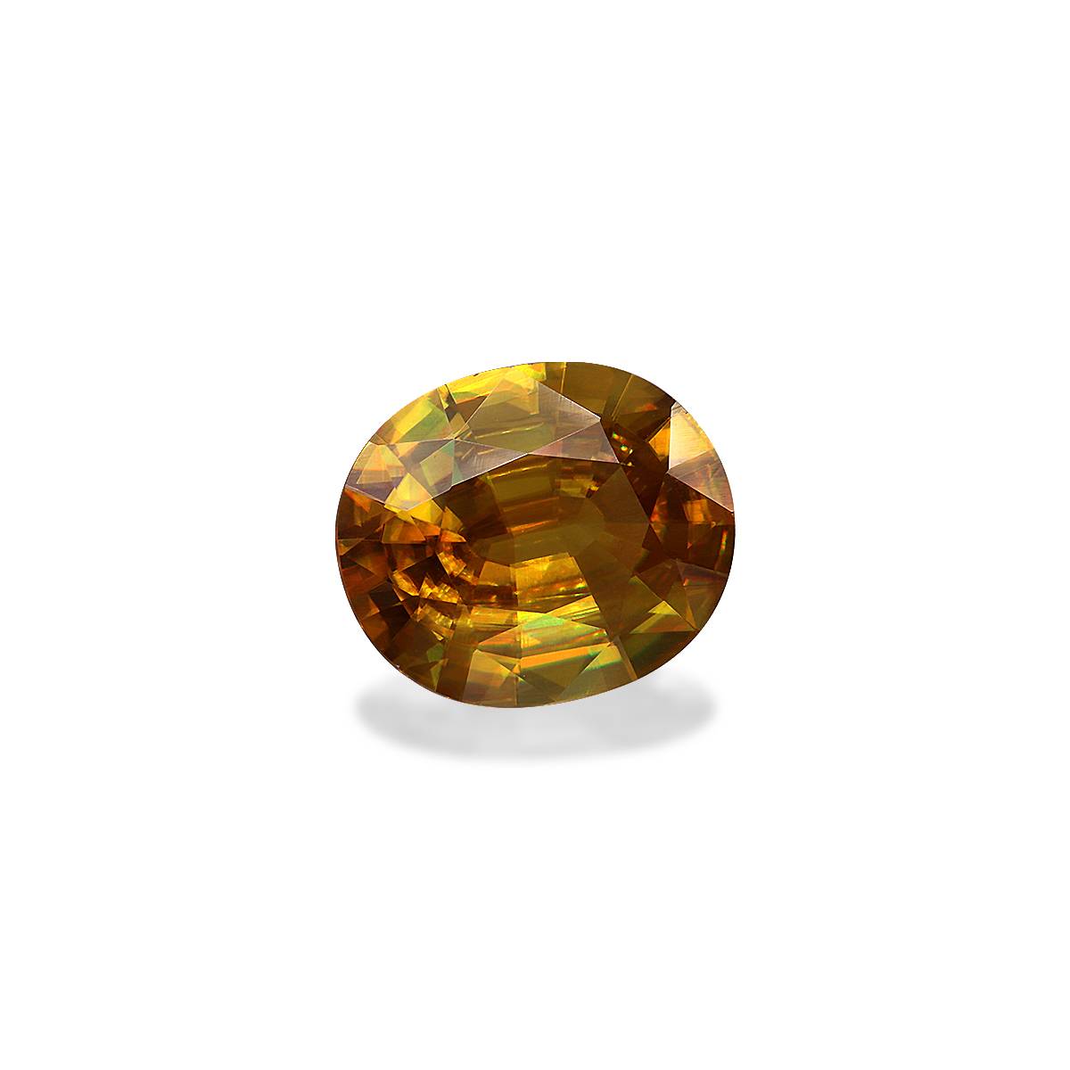 corn yellow sphene, 5.49ct oval cut — view 3