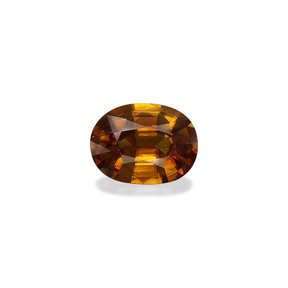 honey yellow sphene, 7.64ct oval cut — main view