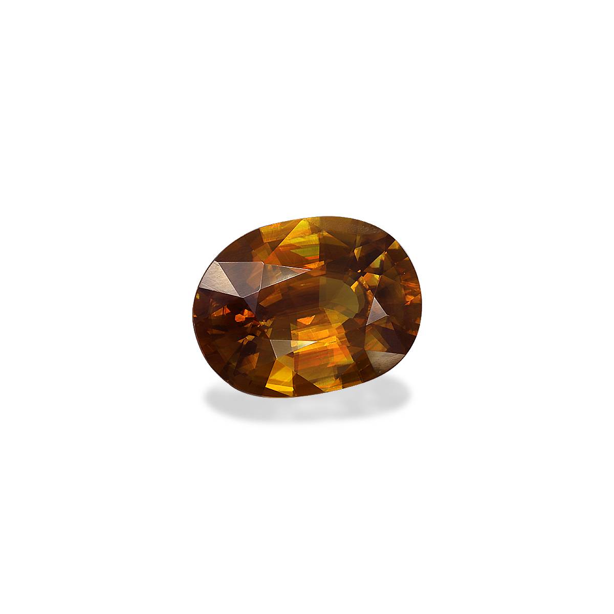 honey yellow sphene, 7.64ct oval cut — view 3
