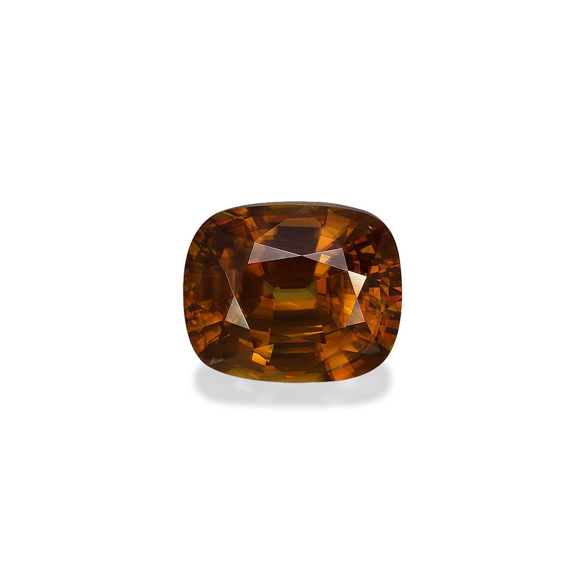 honey yellow sphene, 5.81ct cushion cut — main view