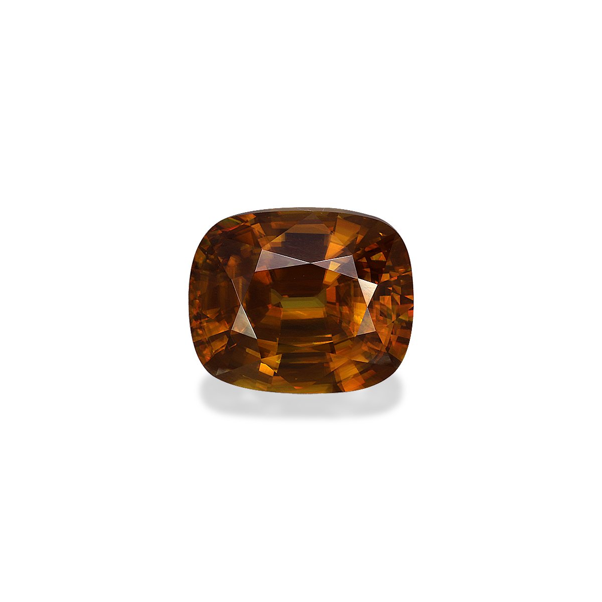 honey yellow sphene, 5.81ct cushion cut — main view