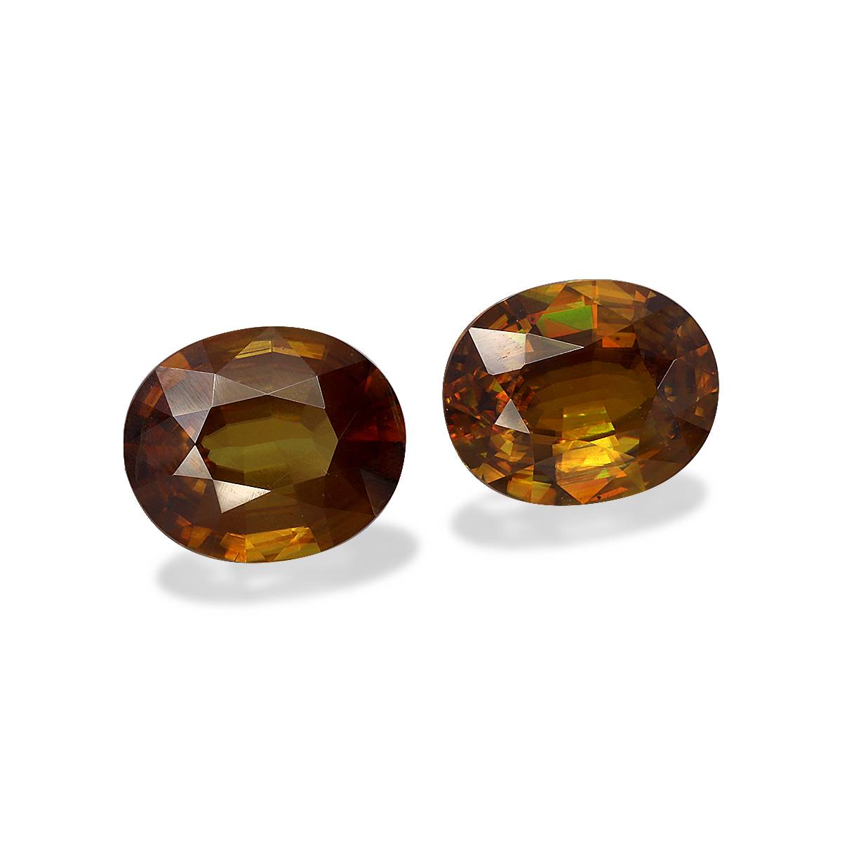 honey yellow sphene, 8.64ct oval cut — view 3