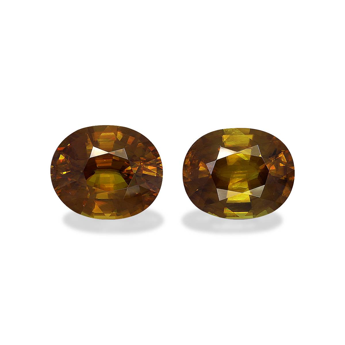 honey yellow sphene, 14.91ct oval cut — main view