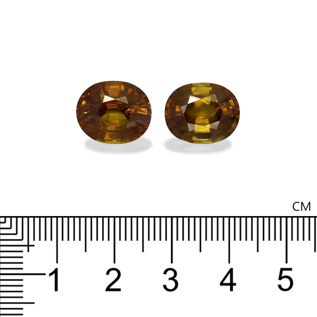 honey yellow sphene, 14.91ct oval cut — view 4