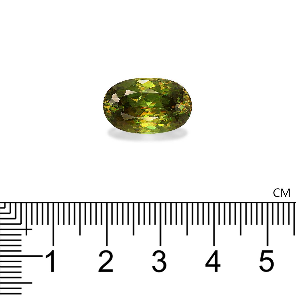 green sphene, 10.9ct oval cut — view 4