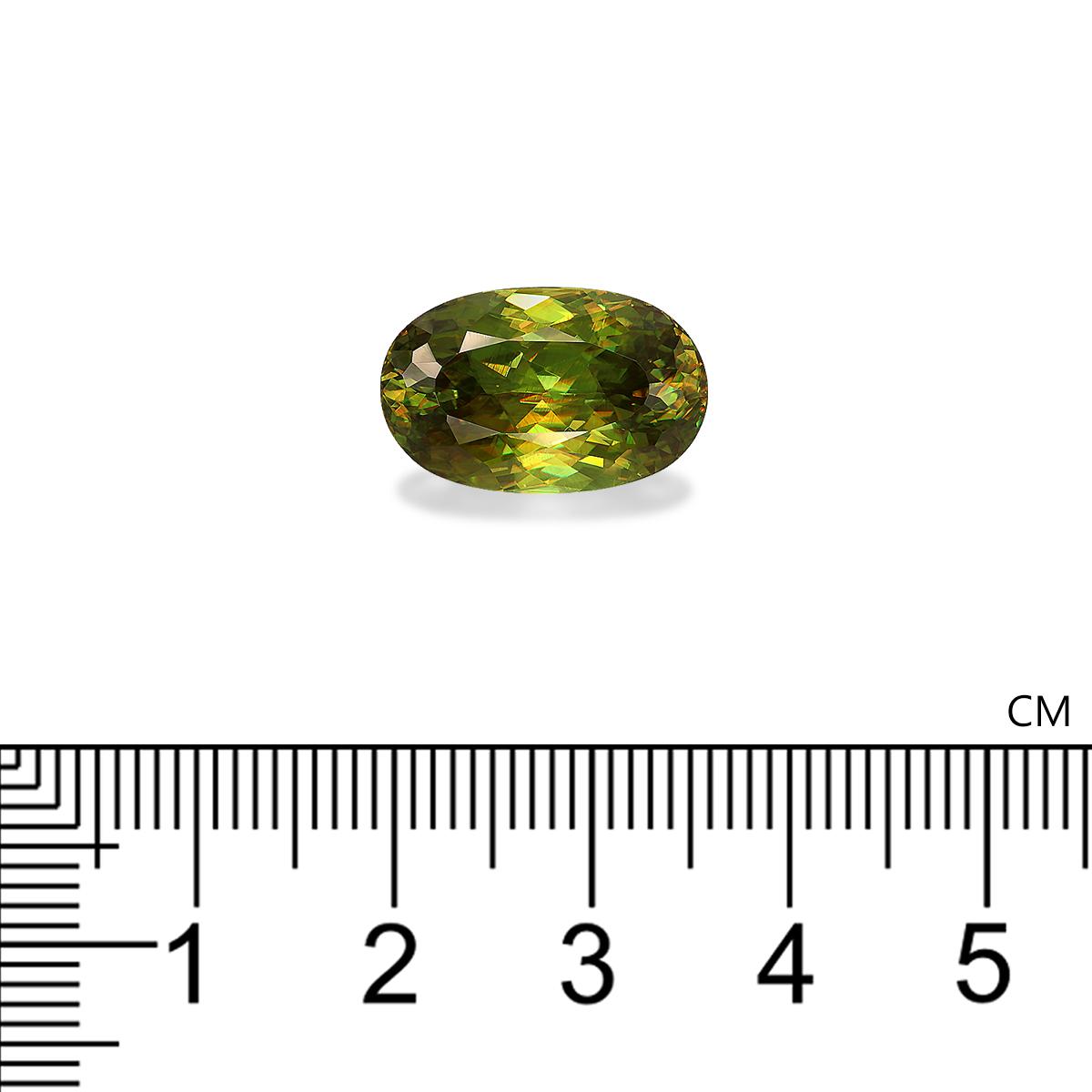 green sphene, 10.9ct oval cut — view 4
