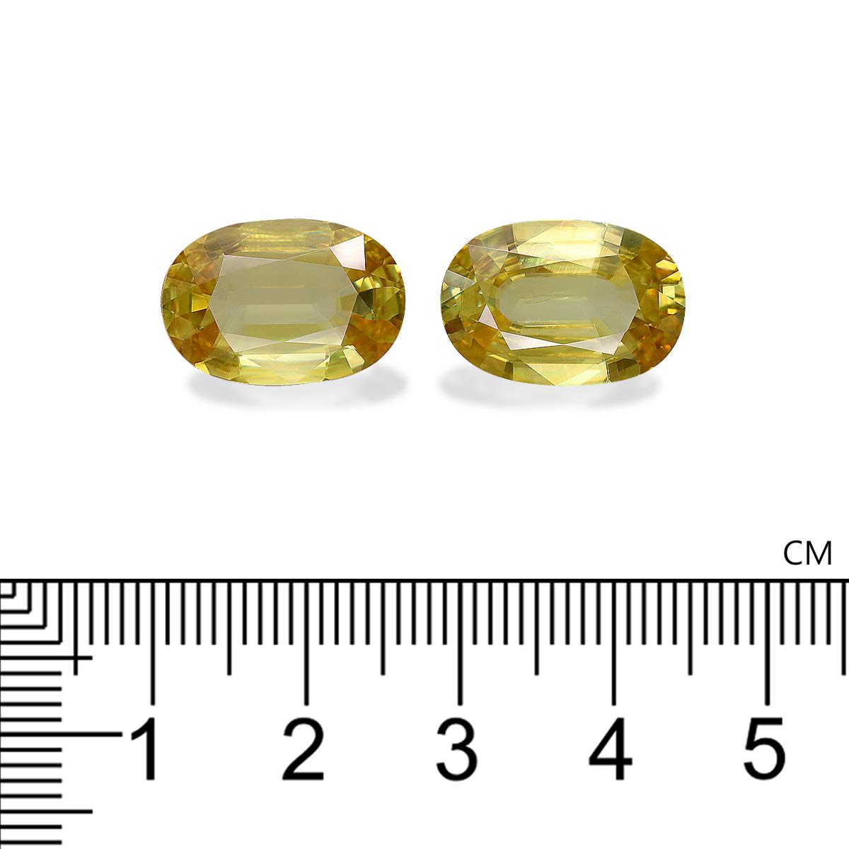 lemon yellow sphene, 13.62ct oval cut — view 4